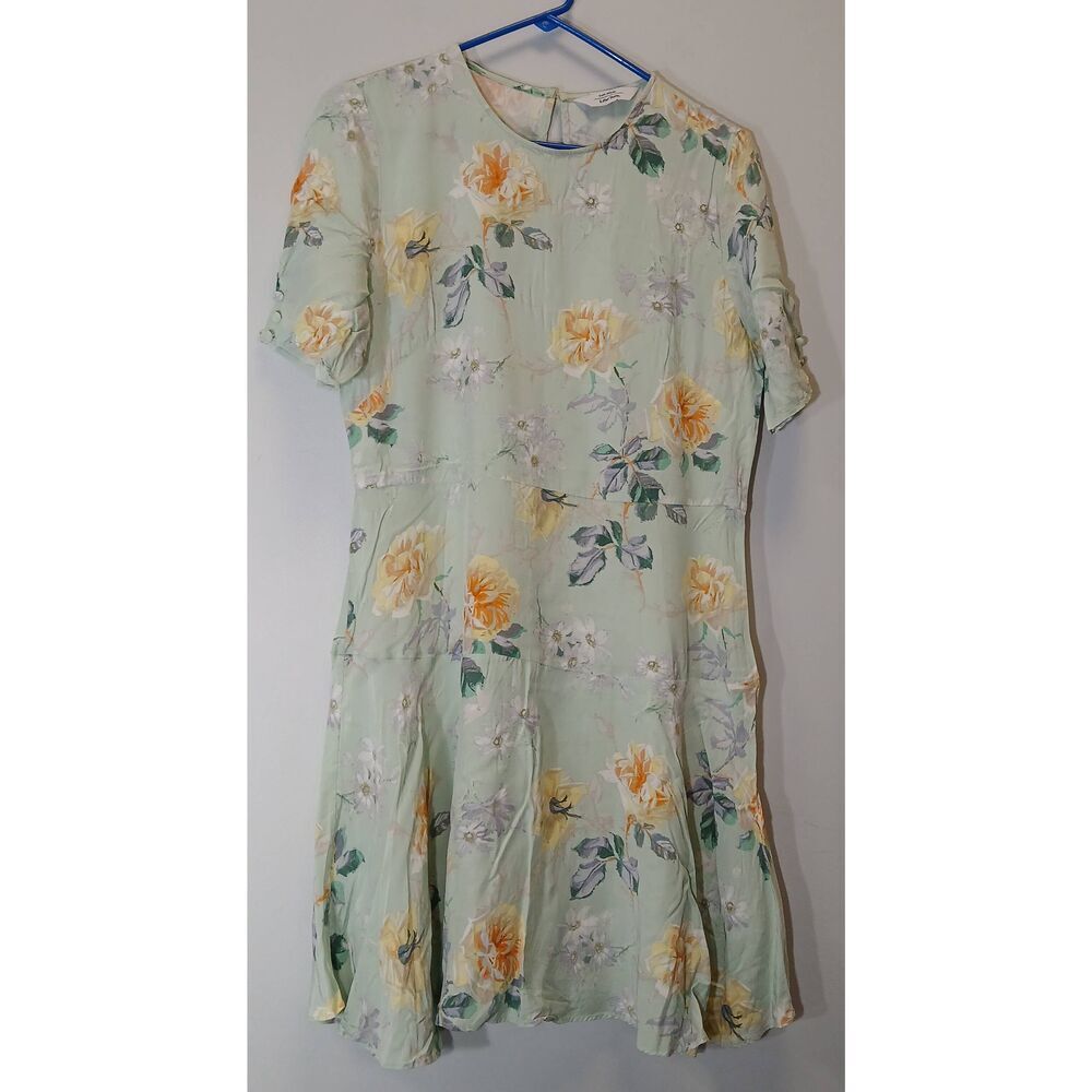& other stories womens size‎ 10 shift dress matcha green Coquette Cottagecore